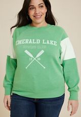 Plus Size Emerald Lake Sweatshirt, C5327, small