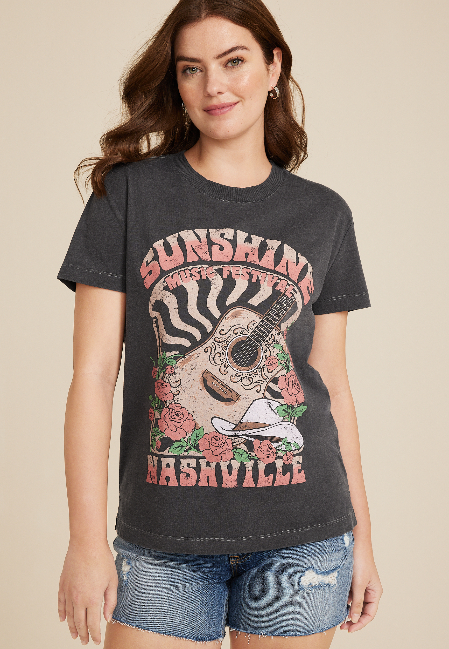 Sunshine Music Festival Nashville Oversized Graphic Tee | maurices