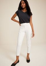 Sateen High Rise Skinny Dress Pant, C4673, small