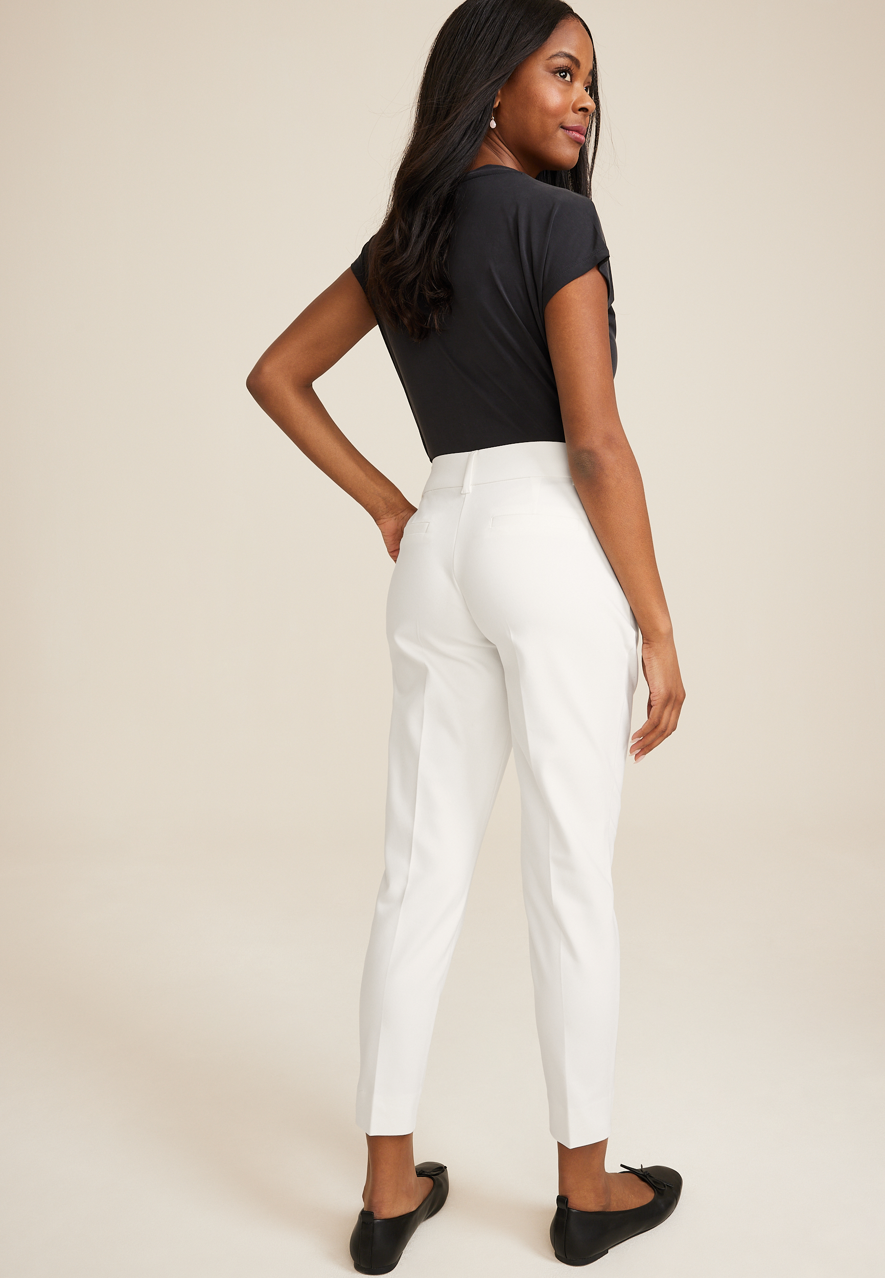 Sateen High Rise Skinny Dress Pant, C4673, large