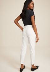 Sateen High Rise Skinny Dress Pant, C4673, small
