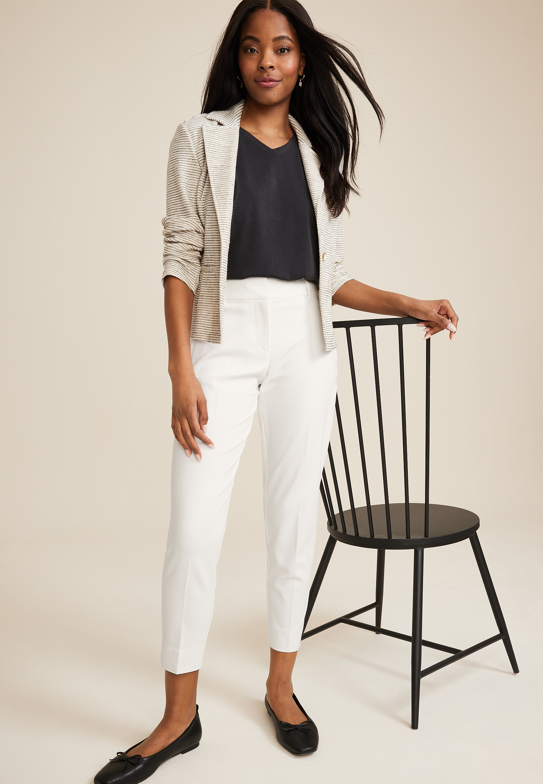 Sateen High Rise Skinny Dress Pant, C4673, large