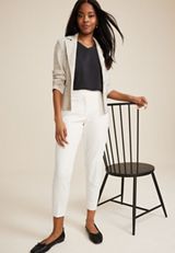 Sateen High Rise Skinny Dress Pant, C4673, small