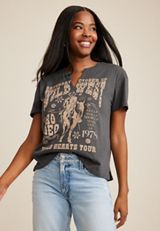 Wild West Rhinestone Relaxed Fit Graphic Tee, C125, small