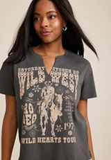 Wild West Rhinestone Relaxed Fit Graphic Tee, C125, small