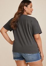 Plus Size Wild West Rhinestone Relaxed Fit Graphic Tee, C125, small