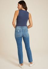 VERVET&trade; High Rise Ripped Straight Jean, C3337, small
