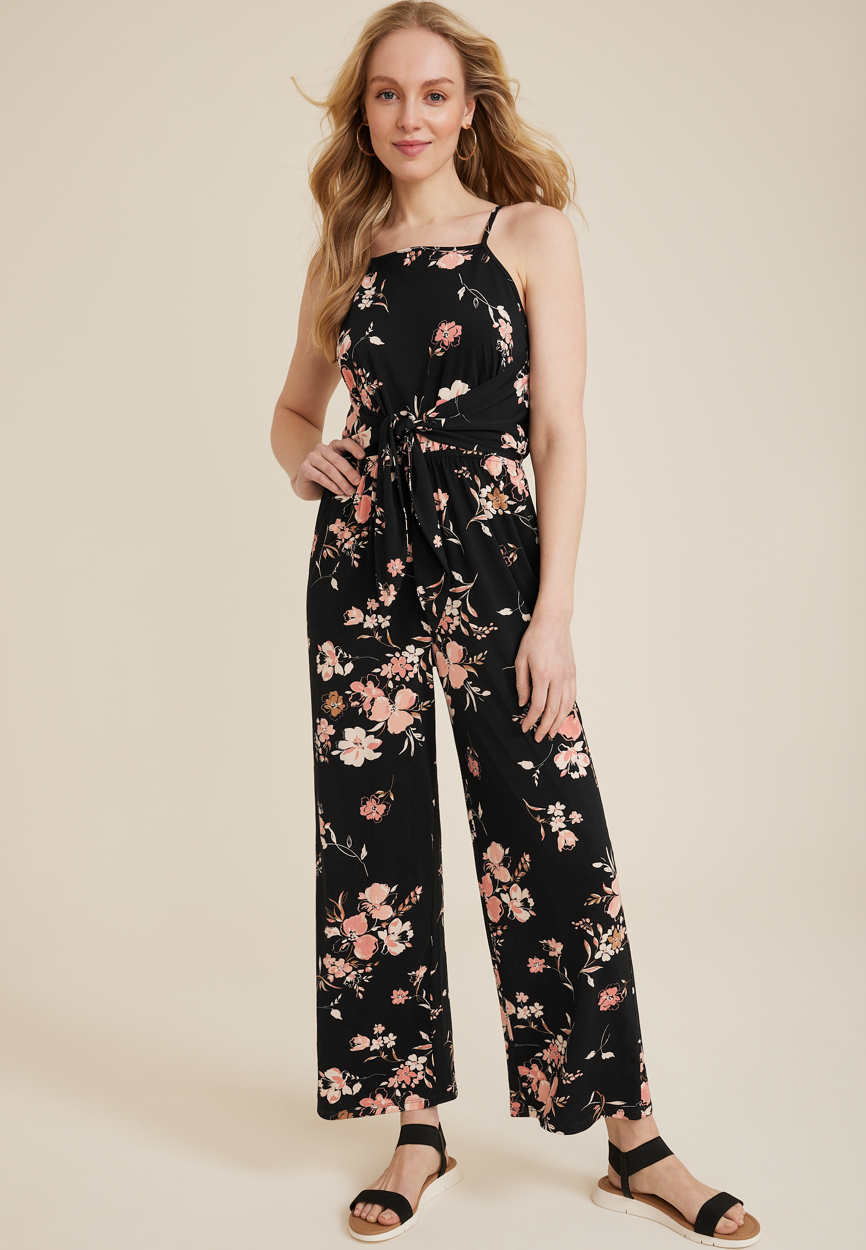 24/7 Tie Front Jumpsuit