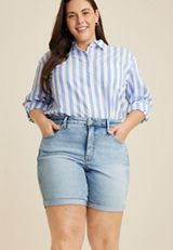 Plus Size Everflex&trade; Bermuda High Rise 8in Short, C2806, small