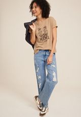 Mama Bear Relaxed Fit Graphic Tee, CAMEL, small