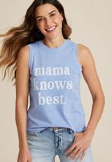 Sunseeker Mama Knows Best Classic Fit Graphic Tank, C1149, small