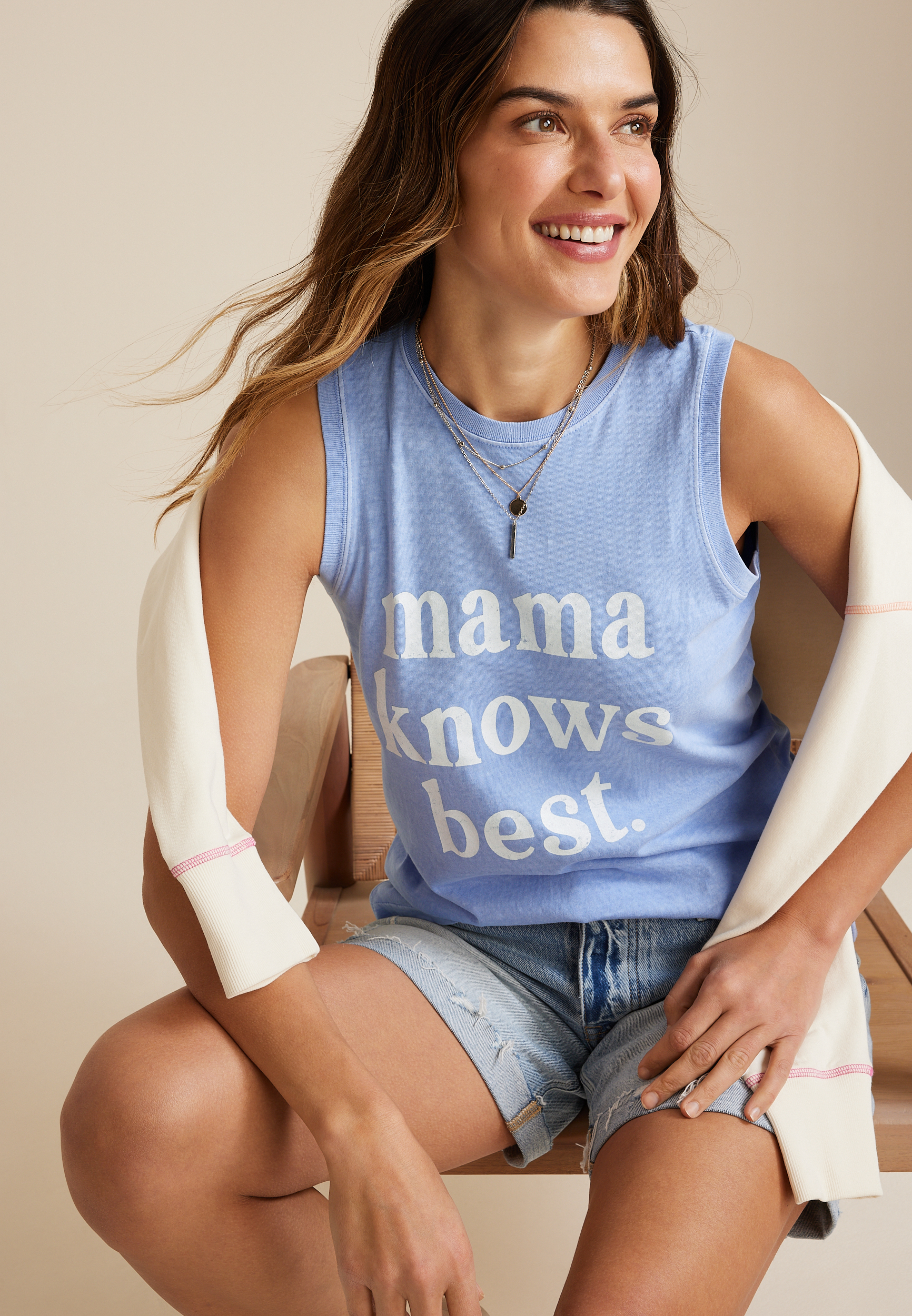 Sunseeker Mama Knows Best Classic Fit Graphic Tank, C1149, large