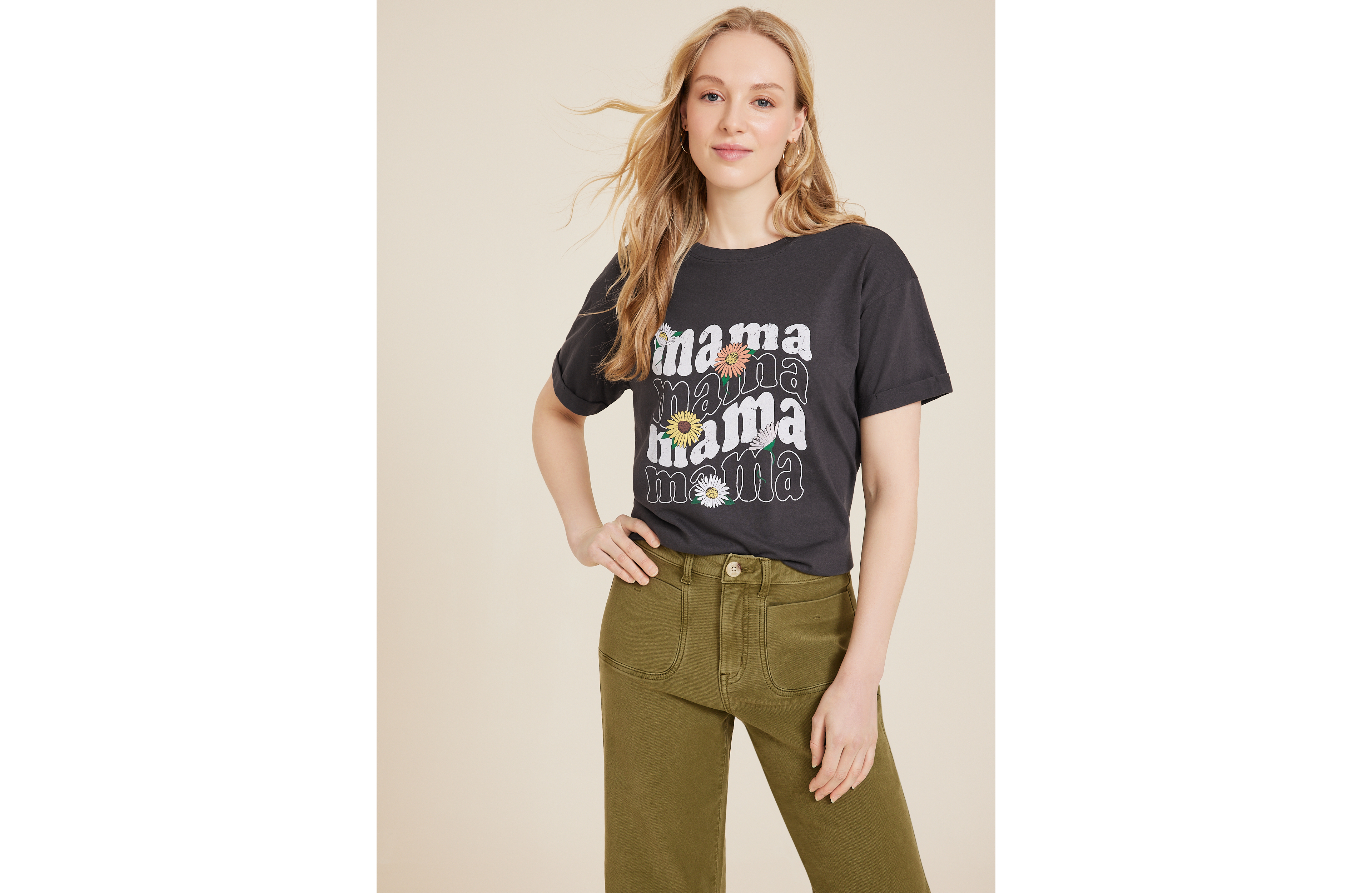 Floral Mama Relaxed Fit Graphic Tee