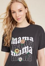 Floral Mama Relaxed Fit Graphic Tee, C1876, small