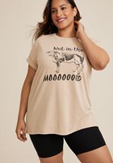 Plus Size Not In The Mood Oversized Fit Graphic Tee, DUSTY ROSE, small