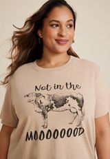 Plus Size Not In The Mood Oversized Fit Graphic Tee, DUSTY ROSE, small