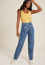 m jeans by maurices&trade; Super High Rise Seamed Utility Taper Jean, MEDIUM SANDBLAST, small