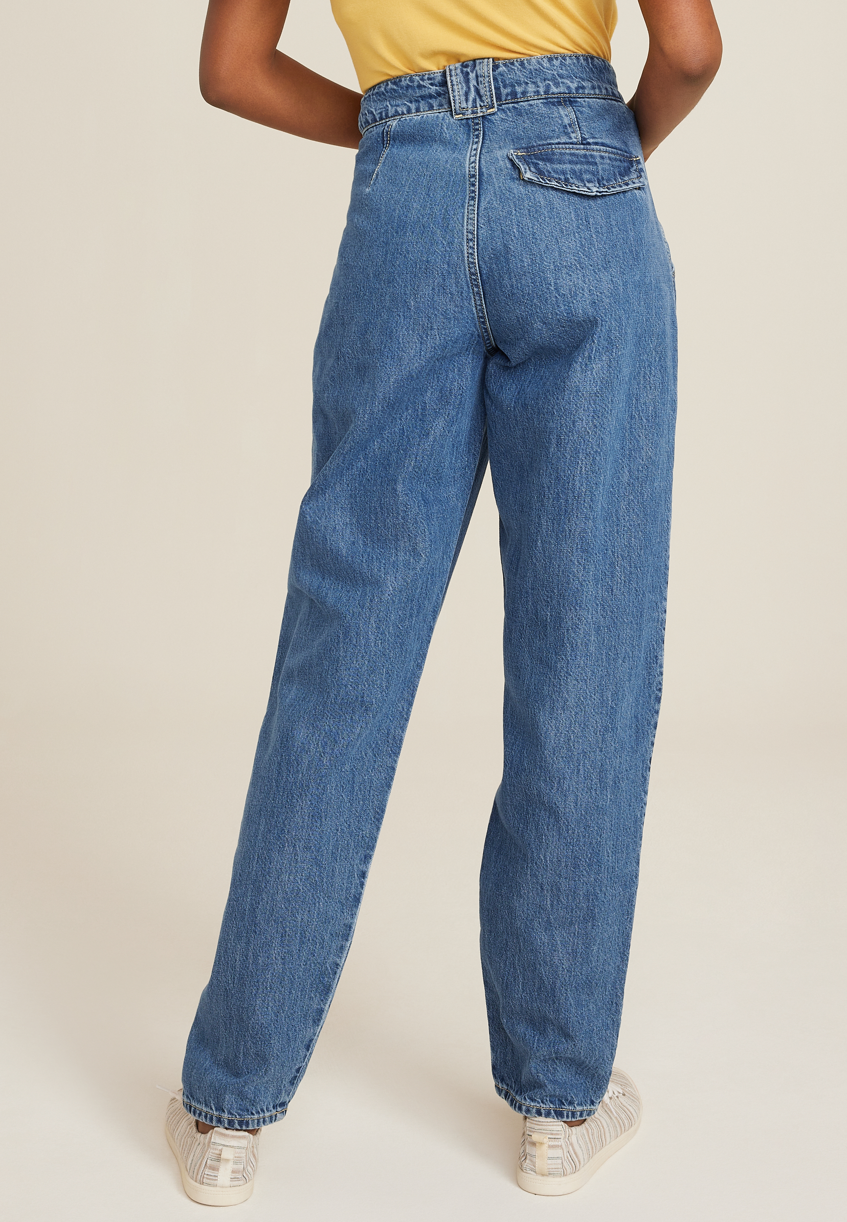 m jeans by maurices&trade; Super High Rise Seamed Utility Taper Jean, MEDIUM SANDBLAST, large