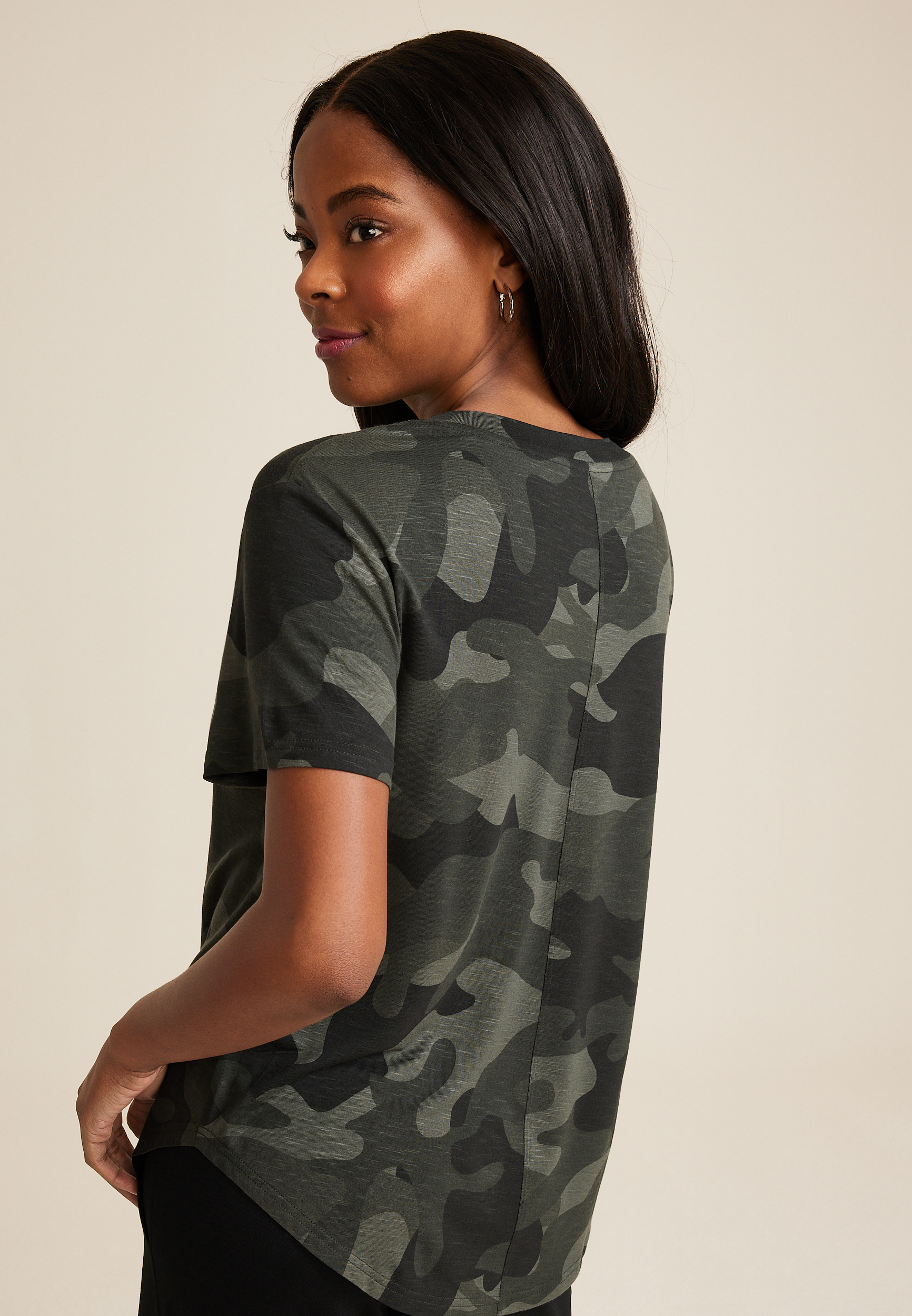 24/7 Flawless Camo V Neck Tee, C1524, large