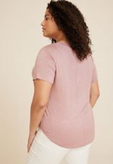 Plus Size 24/7 Flawless V Neck Tee, C3343, small
