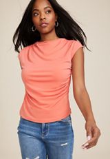 Crepe Cowl Neck Top, C9240, small