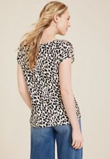Animal Lattice Shoulder Short Sleeve Tee, C1756, small