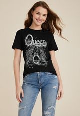Queen Graphic Oversized Tee, BLACK, small