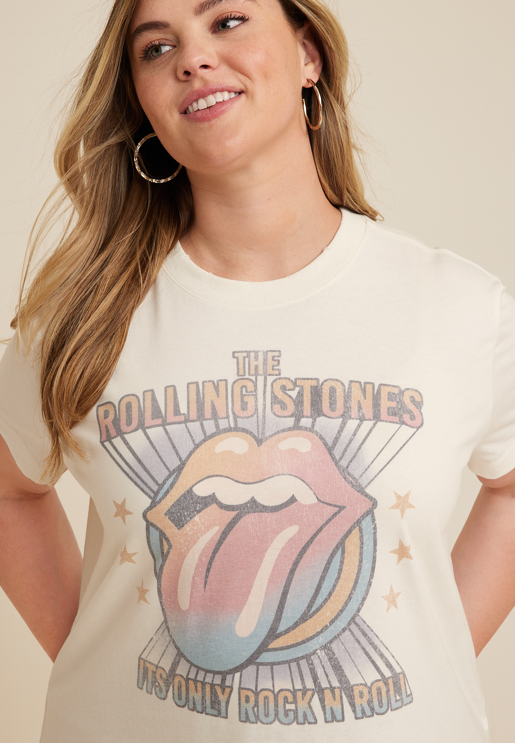 Plus Size Rolling Stones Vintage Graphic Tee, C2789, large