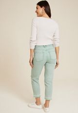 m jeans by maurices&trade; Acid Green High Rise Straight Cropped Jean, C1530, small