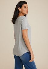 Peanuts Graphic Tee, LIGHT HEATHER GRAY, small