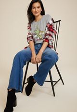 Peanuts Graphic Tee, LIGHT HEATHER GRAY, small