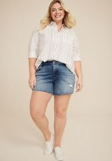 Plus Size Goldie Blues&trade; High Rise Cheeky 5in Short, C3337, small