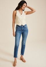 Flying Monkey&trade; High Rise Cropped Skinny Jean, C3337, small