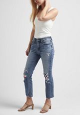 Silver Jeans Co.&reg; Mid Rise Americana Luxe Stretch Most Wanted Ankle Straight Jean, C3337, small
