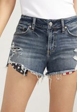 Silver Jeans Co.&reg; Americana Luxe Stretch Mid Rise 3in Boyfriend Short, C258, small