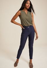Bi Stretch High Rise Skinny Dress Pant, C180, small