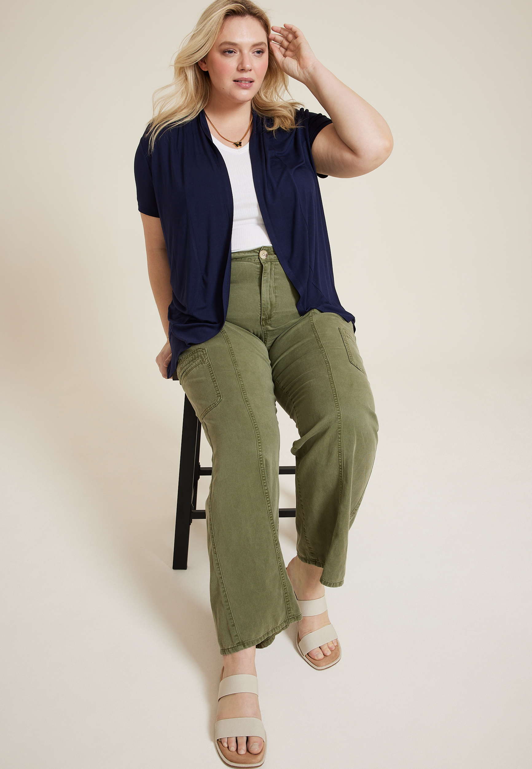 Plus Cressa Short Sleeve Cardigan