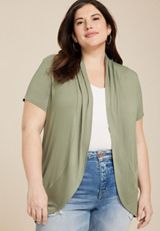 Plus Size Cressa Short Sleeve Cardigan, C425, small