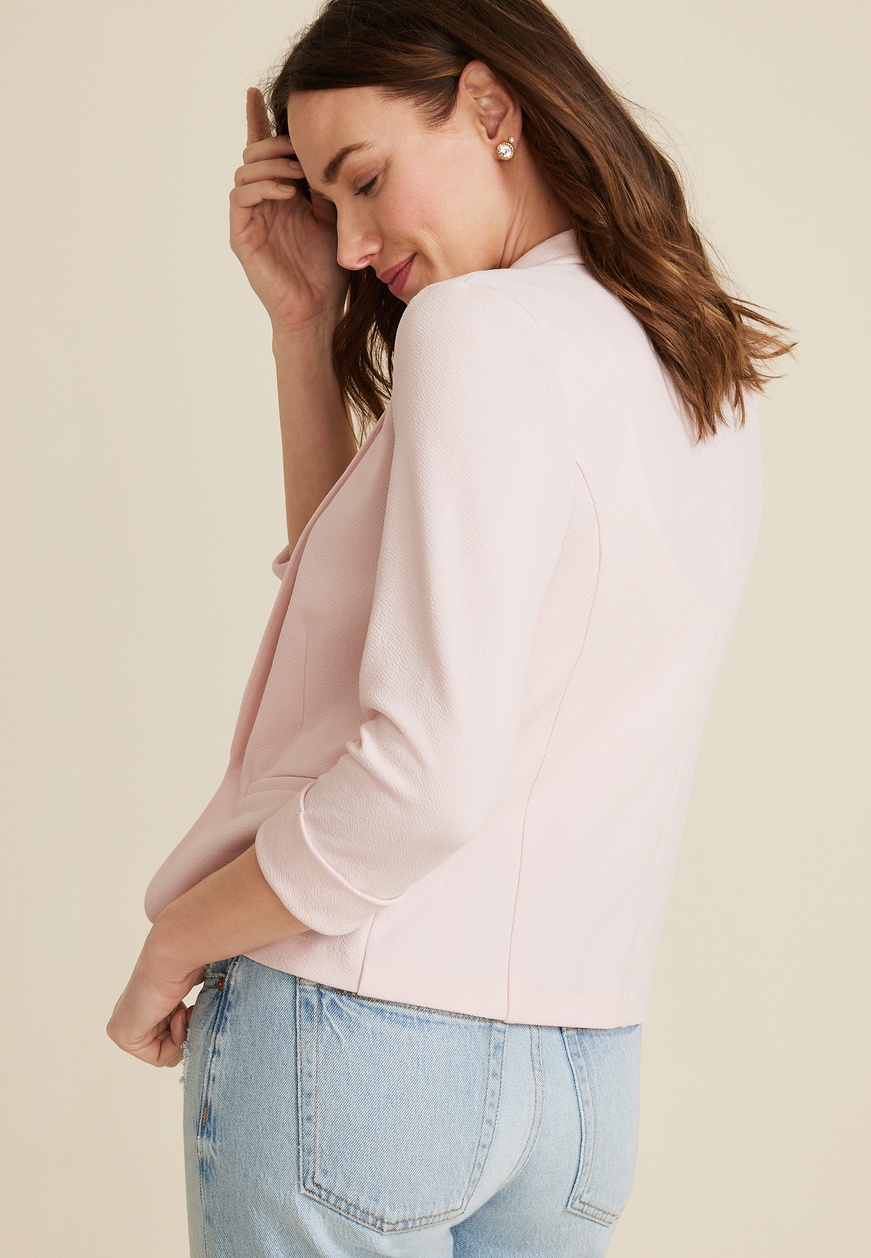 Versa Cropped Blazer, BALLET SLIPPERS, large