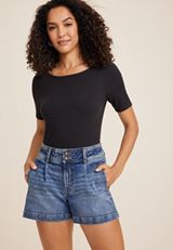 m jeans by maurices&trade; High Rise Pleated A Line 3.5in Short, C3337, small