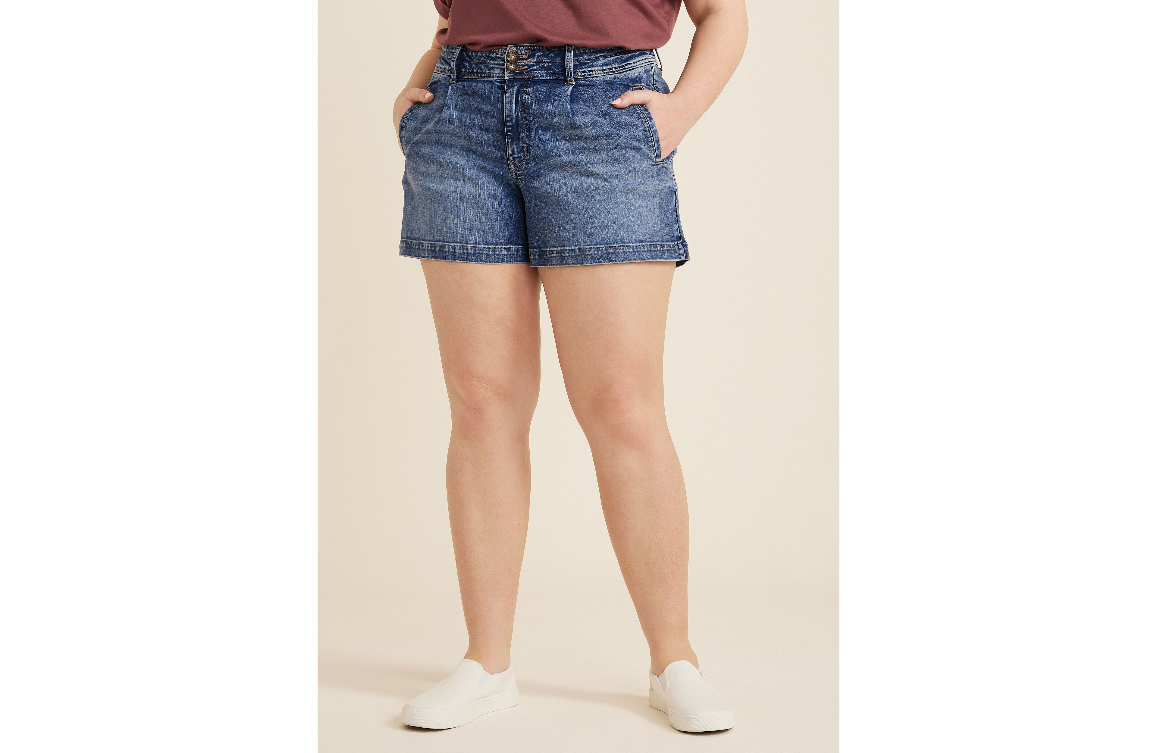 Plus m jeans by maurices™ High Rise Pleated A Line 5in Short