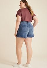 Plus Size m jeans by maurices&trade; High Rise Pleated A Line 5in Short, C3337, small