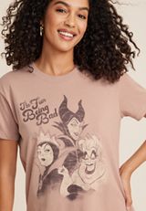 Disney Villians Its Fun Being Bad Vintage Oversized Fit Graphic Tee, C3343, small