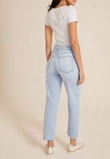 Goldie Blues&trade; Brooklyn High Rise Relaxed Straight Ankle Jean, LIGHT SANDBLAST, small