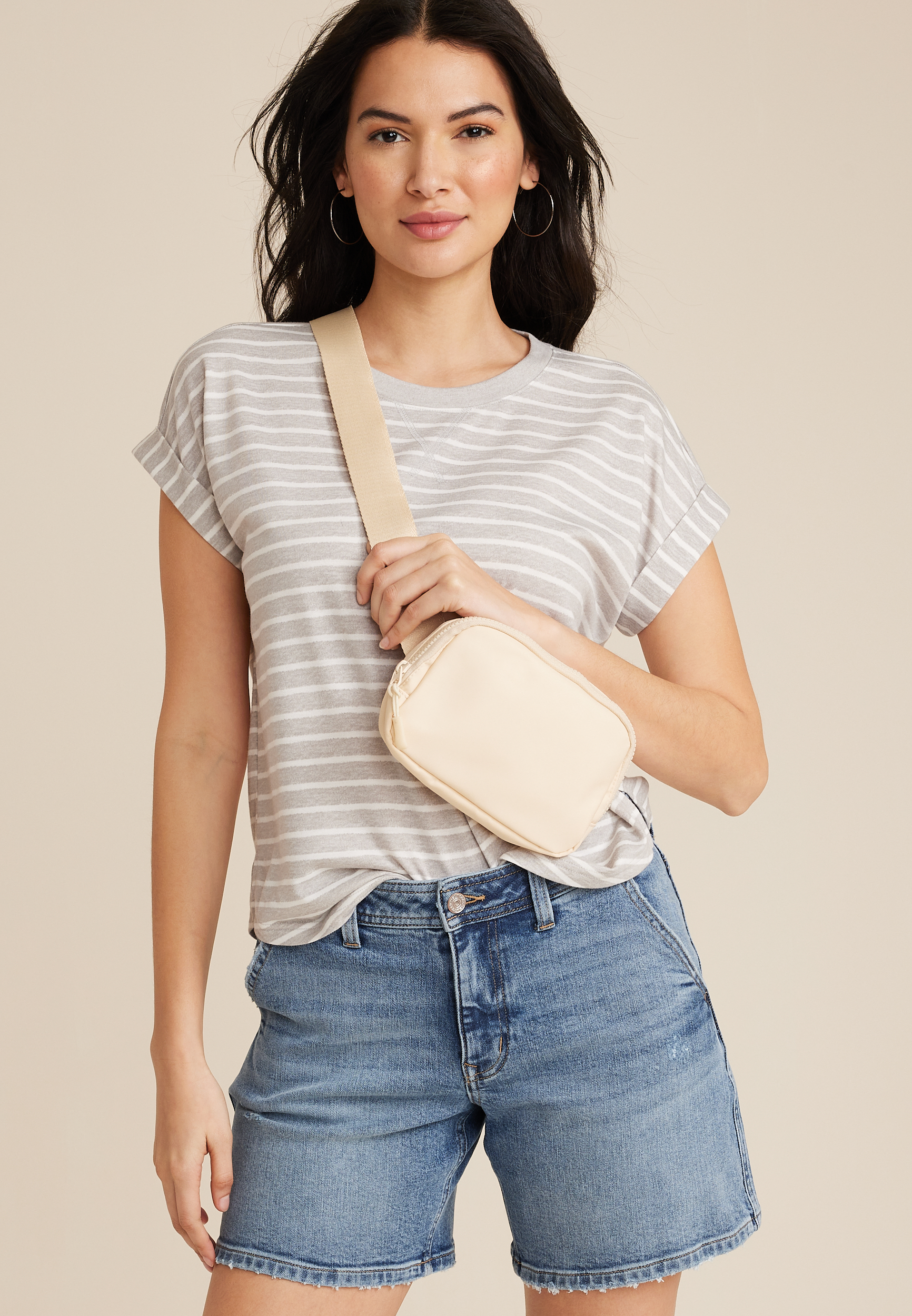 m jeans by maurices&trade; High Rise A Line 7in Walking Short, C3337, large