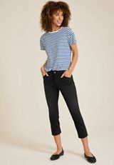 m jeans by maurices&trade; Black Mid Rise Super Skinny Cropped Jean, BLACK, small