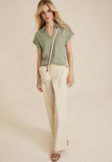 Utility Dolman Button Down Shirt, C425, small