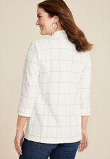 Versa Open Front Blazer, SOFT WHITE COMBO, small
