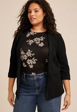 Plus Size Versa Open Front Blazer, C106, small