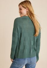 Checkerboard Crew Neck Sweater, C531, small